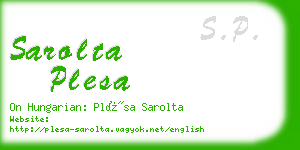 sarolta plesa business card